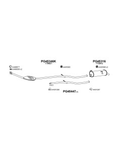 COMPATIBLE CON PEUGEOT 206 1.9D KAT 98 TUBO INTERNO