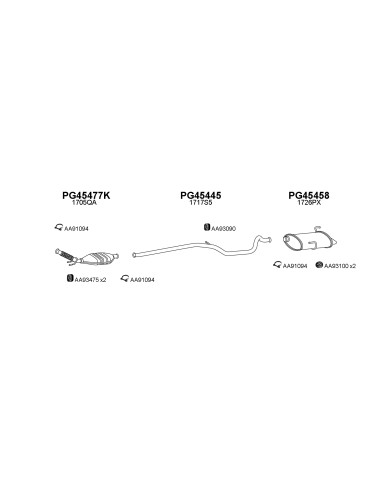 COMPATIBLE CON PEUGEOT 206 SW 2.0HDI 8V 0205 CAT