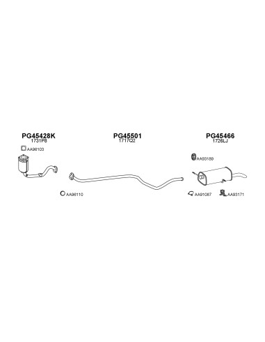 COMPATIBLE CON PEUGEOT 307 1.4i 02 TUBO INTERNO