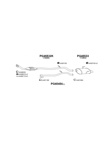 COMPATIBLE CON PEUGEOT 406 1.9TD 8V 9604 CAT