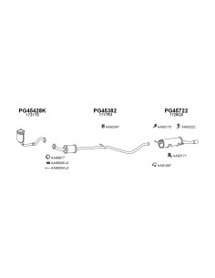 COMPATIBLE CON PEUGEOT 307 1.6 KAT 01 SILENCIOSO TRASERO