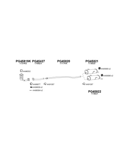 COMPATIBLE CON PEUGEOT 206 1.4 05 TUBO INTERNO