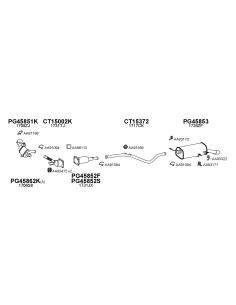 COMPATIBLE CON PEUGEOT 307 CC 2.0HDI 04 SILENCIOSO TRASERO