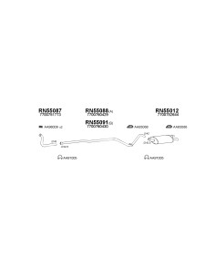 COMPATIBLE CON RENAULT SUPER 5 SILENCIOSO TRASERO