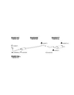 COMPATIBLE CON RENAULT 19 89 SILENCIOSO TRASERO 1.2