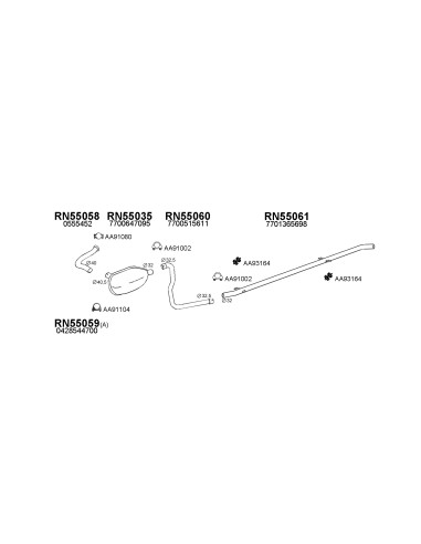 COMPATIBLE CON RENAULT 4L TL SILENCIOSO FRONTAL