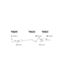 COMPATIBLE CON RENAULT EXPRESS 86 SILENCIOSO TRASERO
