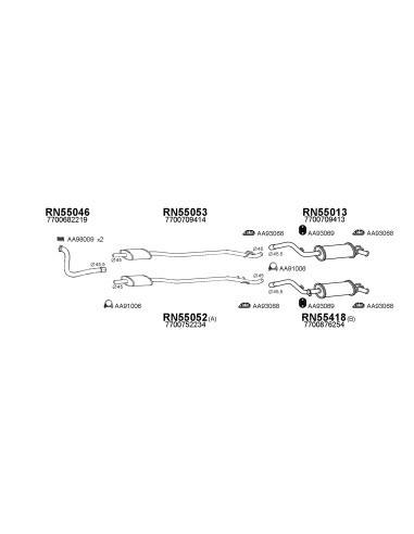COMPATIBLE CON RENAULT 9 83 SILENCIOSO FRONTAL