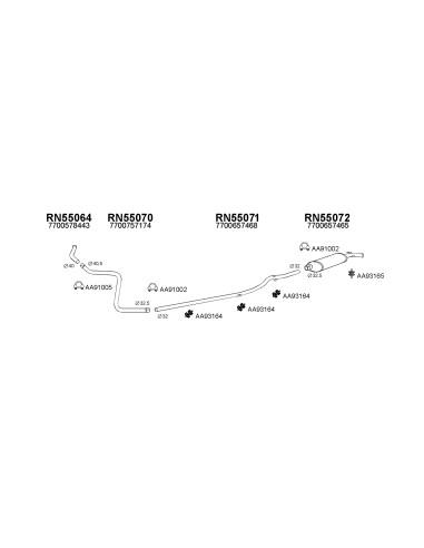 COMPATIBLE CON RENAULT 4 7983 TUBO INT