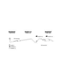COMPATIBLE CON RENAULT EXPRESS 91 SILENCIOSO FRONTAL 1.6D