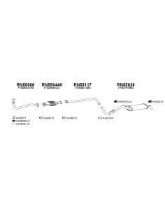 COMPATIBLE CON RENAULT CLIO 1.2 1.9 KAT TUBO INTERNO
