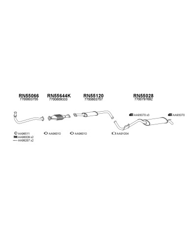 COMPATIBLE CON RENAULT CLIO 1.2 1.4 KAT...