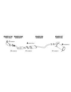 COMPATIBLE CON RENAULT KANGOO 1.9DCI 0103 SILENCIOSO MEDIO