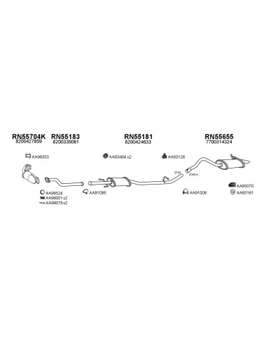 COMPATIBLE CON RENAULT KANGOO 1.9 05 SILENCIOSO...