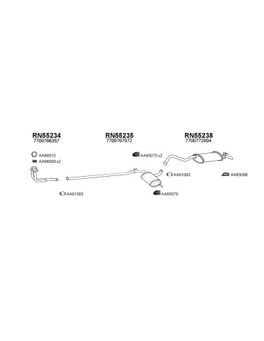 COMPATIBLE CON RENAULT 21 1.7 GTS TS TSE 8692...