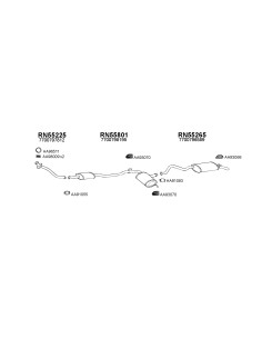 COMPATIBLE CON RENAULT 21 87 SILENCIOSO TRASERO GTX NEV