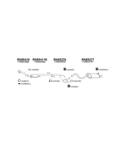 COMPATIBLE CON RENAULT LAGUNA 1.8 KAT TUBO...