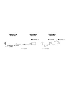 COMPATIBLE CON RENAULT MEGANE 96 SILENCIOSO FRONTAL 1.6i...