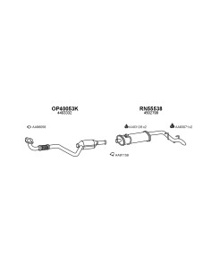 COMPATIBLE CON RENAULT MASTER 2.2 2.8D 97 SILENCIOSO TRASERO