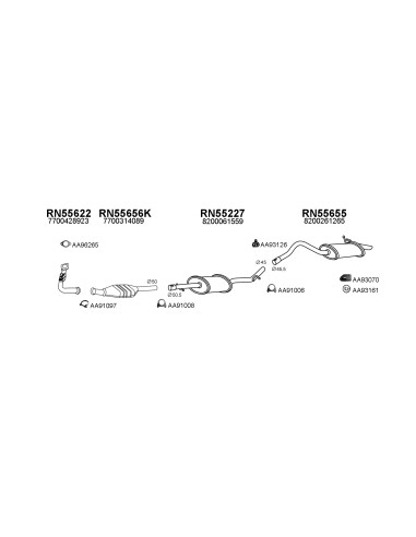 COMPATIBLE CON RENAULT KANGOO 1.9TDI 8V 9703 CAT