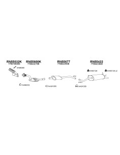 COMPATIBLE CON RENAULT MEGANE 1.6 8 2.0 99 SILENCIOSO...