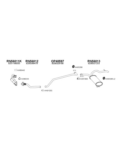 COMPATIBLE CON RENAULT TRAFIC 2001 TUBO