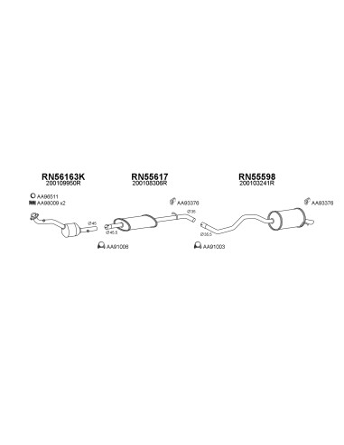 COMPATIBLE CON RENAULT CLIO 1.2 15 CATALISADOR