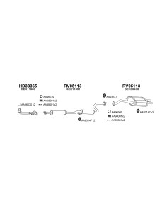 COMPATIBLE CON ROVER 216 1.6 GTI 16V SILENCIOSO TRASERO