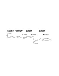 COMPATIBLE CON SEAT IBIZA 1.0 1.3 1.6 93 SILENCIOSO TRASERO