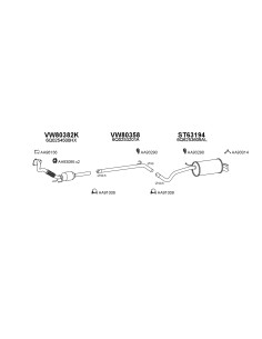 COMPATIBLE CON SEAT IBIZA 1.9 TDI 02 SILENCIADOR TRASERO