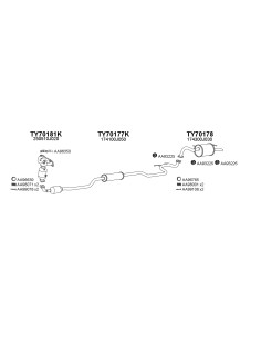 COMPATIBLE CON TOYOTA YARIS II 1.3VVTI 0609 CATALISADOR