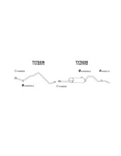 COMPATIBLE CON TOYOTA HILUX 83 85 SILENCIOSO TRASERO