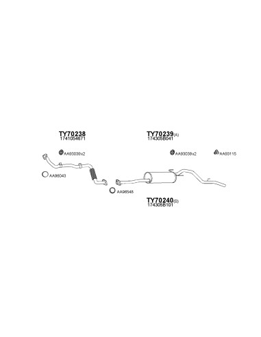 COMPATIBLE CON TOYOTA HILUX 2.4D 88 SILENCIOSO...
