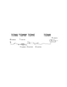 COMPATIBLE CON TOYOTA COROLLA 1.3I 04 9709 99 SILENCIOSO...