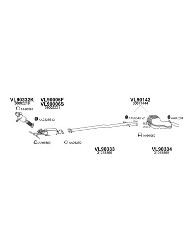 COMPATIBLE CON VOLVO V70 XC70 XC90 2.4D 2004.06...