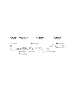 COMPATIBLE CON VOLVO 440 GLE SILENCIOSO TRASERO
