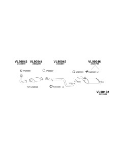COMPATIBLE CON VOLVO 440 460 TURBO SILENCIOSO TRASERO