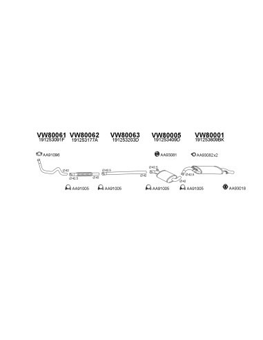 COMPATIBLE CON VOLKSWAGEN GOLF 1.3 6 8591...