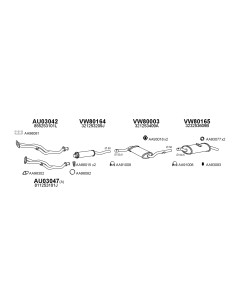 COMPATIBLE CON VOLKSWAGEN PASSAT 8384 SILENCIOSO MEDIO