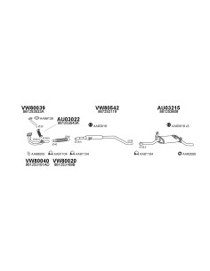 COMPATIBLE CON VOLKSWAGEN GOLF 1.1 79 TUBO COLECTOR