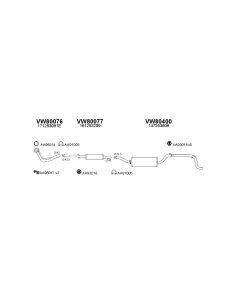COMPATIBLE CON VOLKSWAGEN GOLF 1.5 1.6 8083 TUBO COLECTOR