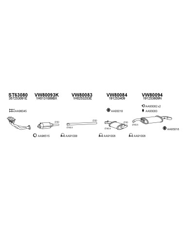 COMPATIBLE CON VOLKSWAGEN GOLF III 1.9TD CAT....