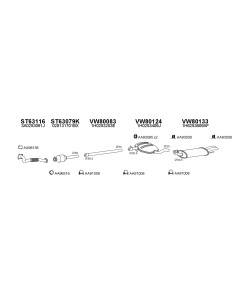 COMPATIBLE CON VOLKSWAGEN GOLF III 1.6i 9497 SILENCIOSO...