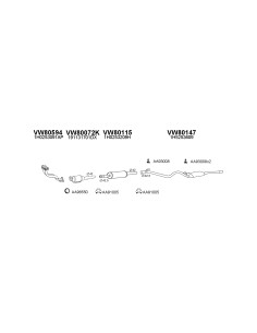 COMPATIBLE CON VOLKSWAGEN VENTO 1.4 1.6 1.8 91 SILENCIOSO...