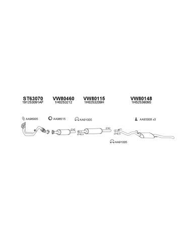 COMPATIBLE CON VOLKSWAGEN VENTO 1.4 1.6 KAT 92...
