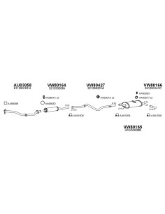 COMPATIBLE CON VOLKSWAGEN PASSAT 8588 SILENCIOSO TRASERO
