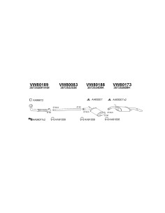 COMPATIBLE CON VOLKSWAGEN PASSAT 1.8 88 SILENCIOSO TRASERO