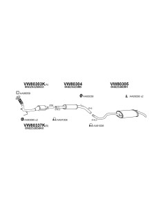 COMPATIBLE CON VOLKSWAGEN POLO 1.9D 94 SILENCIOSO INTERNO