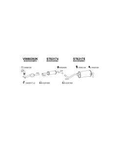 COMPATIBLE CON VOLKSWAGEN LUPO POLO AROSA 9905 KAT