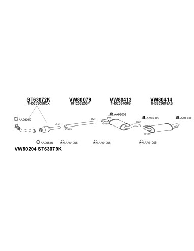 COMPATIBLE CON VOLKSWAGEN GOLF 1.9D 1993...